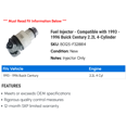 thumbnail image 2 of Fuel Injector - Compatible with 1993 - 1996 Buick Century 2.2L 4-Cylinder 1994 1995, 2 of 2