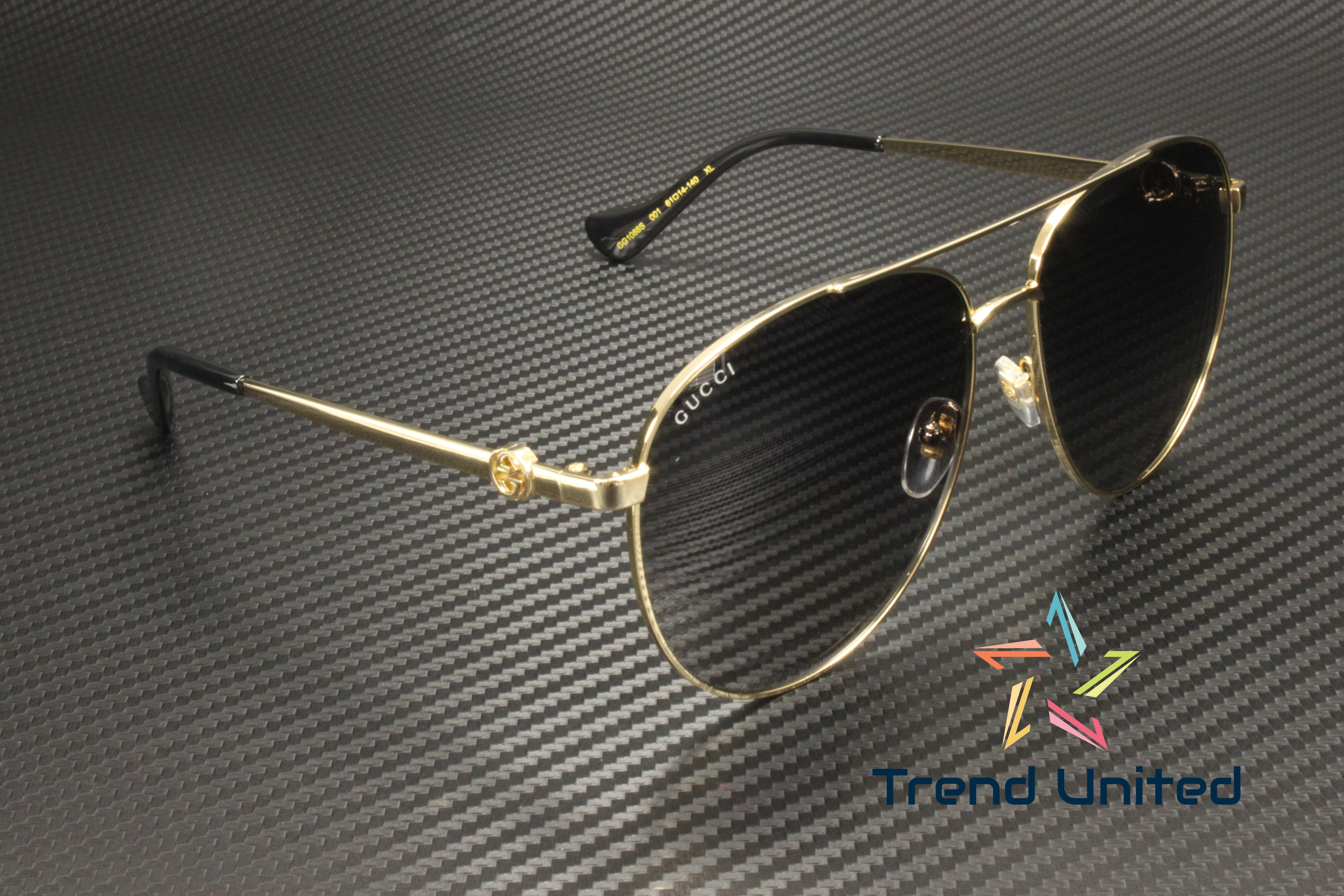GUCCI グッチ GG1088S-002 Sunglasses Gold Gucci™ GG1088S Aviator Sunglasses | EyeOns.com
