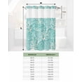 thumbnail image 6 of No Hook Shower Curtain with Snap in Liner, Summer Gradient Teal Ocean Coral Coastal Hotel Shower Curtains for Bathroom, Washable Shower Curtain Liner Set with Mesh Top Window, 66"x72", 6 of 6
