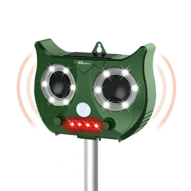Ultrasonic Animal Repeller Solar Powered with Sound Control, Motion