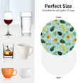 thumbnail image 6 of Yiaed Avocado Flowers And Leaves Print Leather Coasters for Drinks - Cup Coasters Coffee Table Kitchen Table Bar, Home & Office Gifts Handmade Drink Coasters-Round Shape, 6 of 6