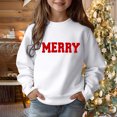 thumbnail image 4 of Merry Sweatshirts for Girl 2025 Long Sleeve Crewneck Christmas Graphic Sweatshirt Pullover Tops, 4 of 5