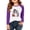 Purple, variant on YunPes Girls Halloween T Shirts Long Sleeve Crewneck Print Tee Tops Cartoon Ghost Graphic Kids Cute Clothes 3-13 Years