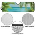 thumbnail image 6 of Uorisanigo Windshield Sun Shade,Beach Palm Tree Sunshade for Jeep Wrangler JL JLU 2018-2024 Rubicon Sahara 2 Door & 4 Door & Gladiator JT-Blocks UV Rays Sun Visor Shield,Keeps Car Cool, 6 of 7