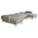 thumbnail image 3 of Sala Modular Doble Chaise Makora Salazar con Memory Foam Color Gris Claro Lino Respaldo Reclinable de 3 Posiciones, 3 of 7