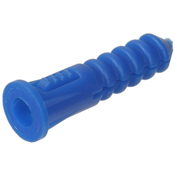 The Hillman Group 370329 Ribbed Plastic Anchor, 8-10-12 X 1-1/4-Inch, Blue, 100-Pack