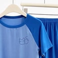 thumbnail image 5 of Amidoa Girls 2 Piece Outfits Summer Clothes Short Sleeve Cute T-Shirt and Casual Shorts Kids Clothing Sets,Blue Size 7, 5 of 5