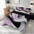 thumbnail image 3 of Manfei Contemporary Abstract Full Size Comforter Sets, Watercolor Aesthetic Bedding Comforter Set, Lilac, Black and Gray, Black Reversible 3pcs, 1 Comforter and 2 Pillowcases, 3 of 6