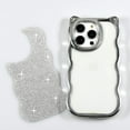 thumbnail image 5 of Compatible with iPhone 14 Pro Max Cute Women Case Soft Plating Cover, Glitter Paperboard Luxury Bling Girly Case for iPhone 14 Pro Max, Funny Case with Cat Ear Shape and Wave Bumper, 5 of 7