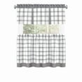 thumbnail image 5 of Achim Tate Plaid Light Filtering Tier and Valance Curtain Set, Grey, 58" x 36", 5 of 5