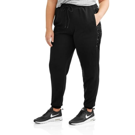 Juniors' Plus Lace Up Athleisure Jogger