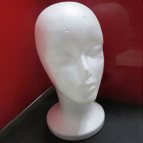 Farfi Female Head Model Wig Hair Hat Display Styrofoam Foam Mannequin  Manikin