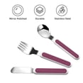 thumbnail image 3 of Zufioo Small Stars Print Children's Knife, Fork and Spoon Three-Piece Set, Toddler Safety Cutlery with Outer Box Suitable for Home and Kindergarten Use, 3 of 8
