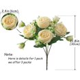 thumbnail image 2 of 3 Bouquets Peony Artificial Flower for Decoration Fake Rose Fake Bouquet Decor Flowers Wedding Arrangements Champagne, 2 of 5
