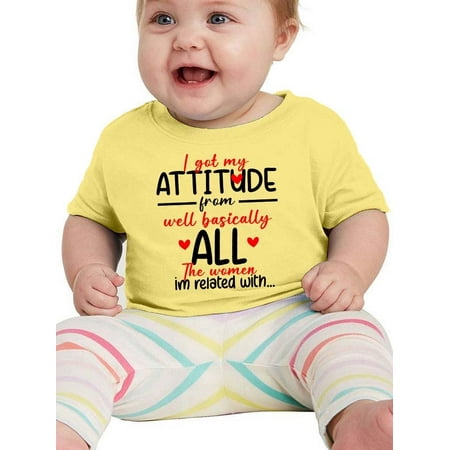

I Got My Attitude T-Shirt Infant -Smartprints Designs 18 Months