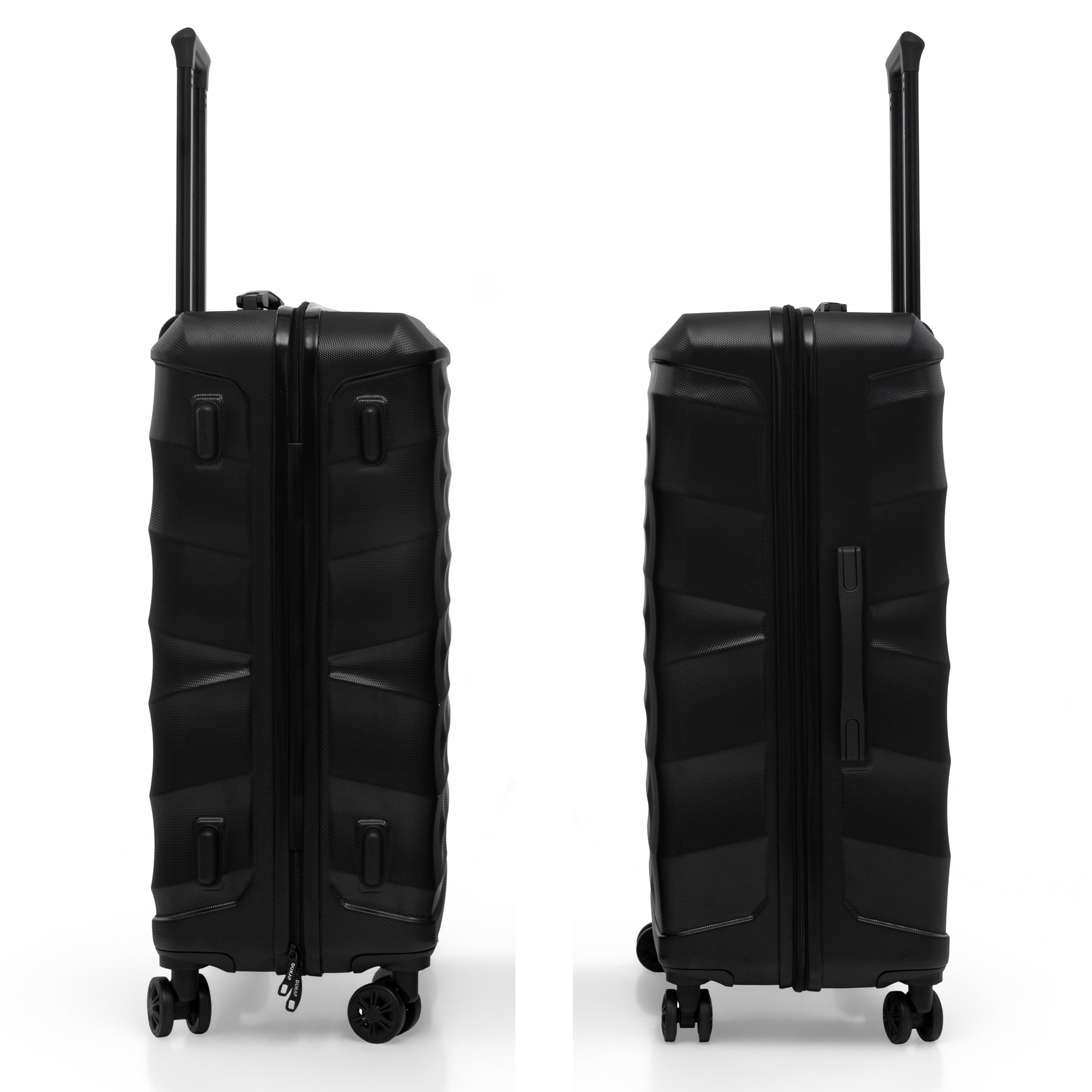 DUKAP RAV 24" Hardside Luggage with Spinner Wheels, Handle and Trolley, Black