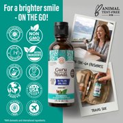 (4 pack) GuruNanda Farmed Mint Oil Pulling with Essential Oils & Vitamins D, E, K2 - Travel Size - 3 Fl oz