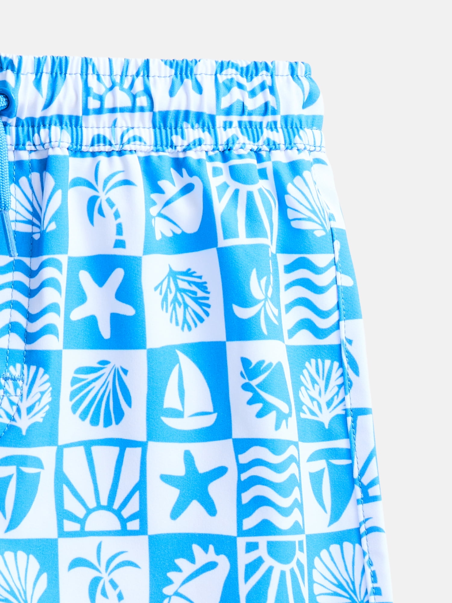 Wonder Nation Baby and Toddler Boys Printed Swim Trunks, Sizes 12M-5T