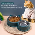 thumbnail image 4 of Cuenco 2 en 1 para perros, cuenco de agua potable, alimentador automático, suministros para mascotas (verde) Ndcxsfigh Para estrenar, 4 of 9
