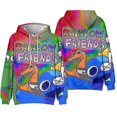 thumbnail image 1 of Roblox Rainbow Graphic Print Kids Hoodie Sweatshirts Hooded Pulr Tops For Boys Girls, 1 of 2