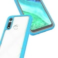thumbnail image 4 of for Motorola Moto G Fast (2020) Clear Case Phone Case Dual Layer Full-Body Rugged Clear Back Case Drop Resistant Shockproof Case with Built In Screen Protector (Teal), 4 of 4