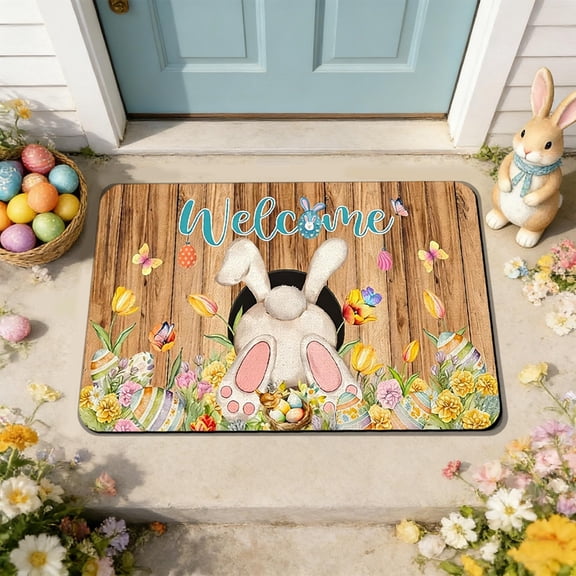 Mat Clearance! YZEGDCH Easter Bath Rugs Doormat Spring Mat for Entryway Bathroom Farmhouse Easter Spring Holy Week Decor, Easter Gifts for Friends