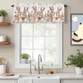 thumbnail image 2 of Spring Bunny Easter Kitchen Curtain Valances for Windows Farmhouse Short Curtains, Floral Botanical Colorful Eggs Rod Pocket Valance Curtain for Bedroom Cafe Living Room, 2 of 8