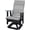 Black, Light Gray, variant on DutchCrafters Modern Horizontal Slat High Back Poly Adirondack Swivel Glider Outdoor Patio Chair