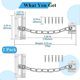 thumbnail image 3 of 2 Pack Door Chain Lock, Premium Chain Door Lock, Thickened Door Lock Chain with 12 Screws, Stainless Steel Chain Locks for Inside Door, 3 of 5