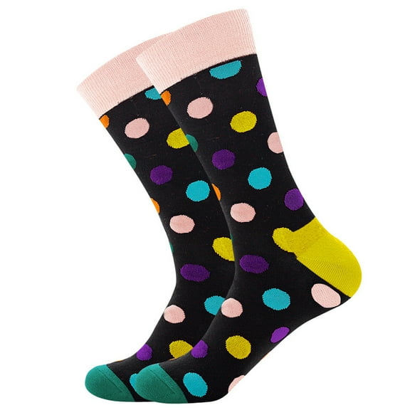 Babysbule Mens Socks Women Dot Print Cotton Vintage Fashion Long Sock Comfortable Socks