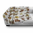 thumbnail image 3 of Dog Soft Flannel Fleece Blanket, Composition of Different Funny Dog Heads Puppy Canin Irish Humorous Cartoon, Cozy Plush for Indoor and Outdoor Use, 50" x 70", White Yellow Chocolate, by Ambesonne, 3 of 6