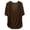 Coffee, variant on Womens Deep Scoop Neck T Shirt Solid Color Drop Shoulder Batwing Short Sleeve Tee Curved Hem Slouchy Loose Fit Casual Summer Tops