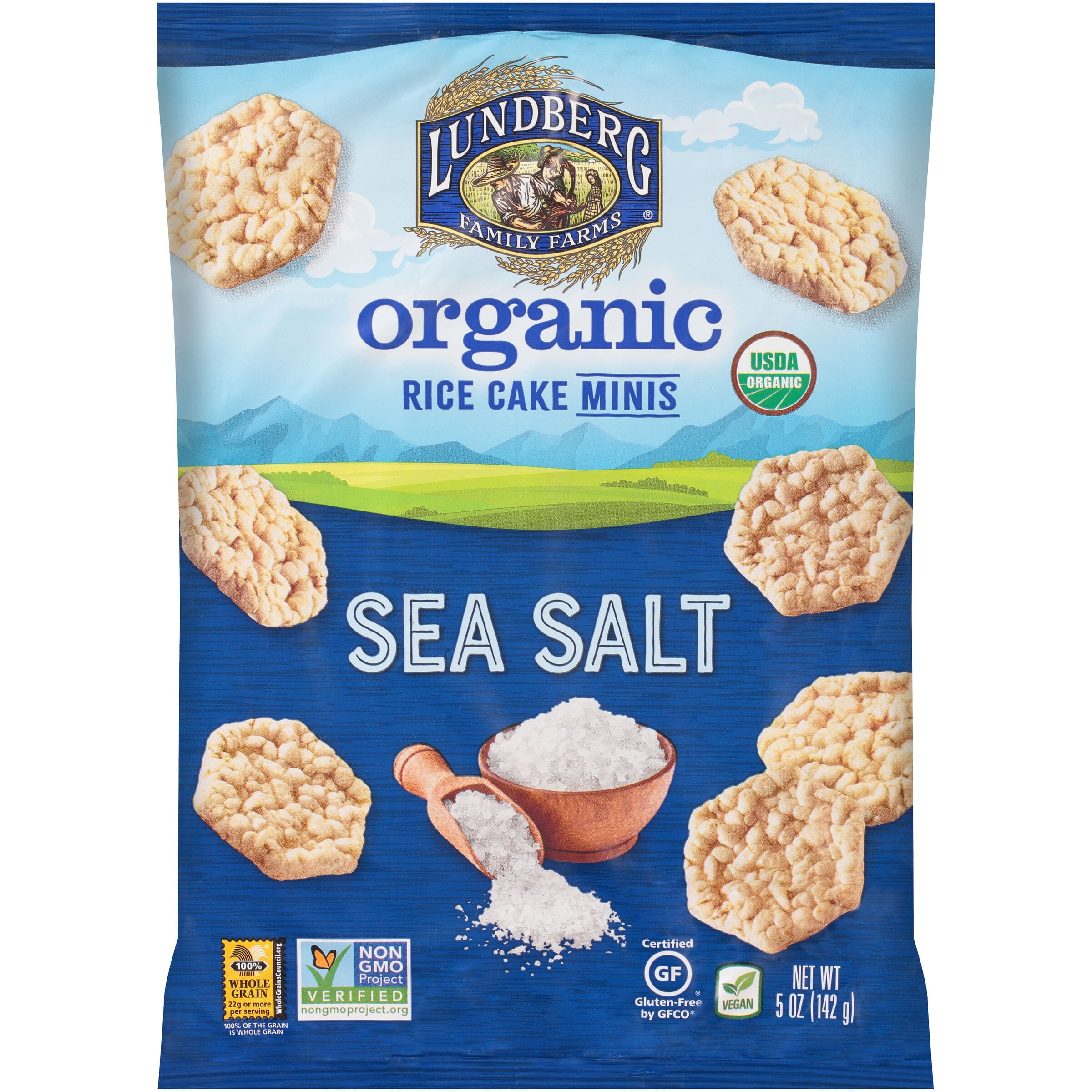 Lundberg Family Farms® Sea Salt Organic Rice Cake Minis 5 oz. Bag