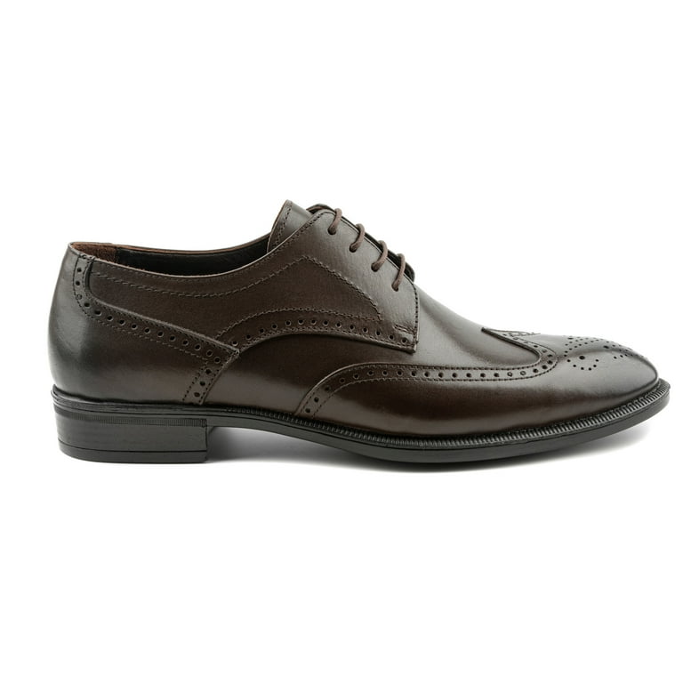 Mazaca Men s Wingtips Oxford Hand Made Shoes Full Brogues Derby Shoes Open Lacing Shoes for Special Occasions All Leather Upper Lining and