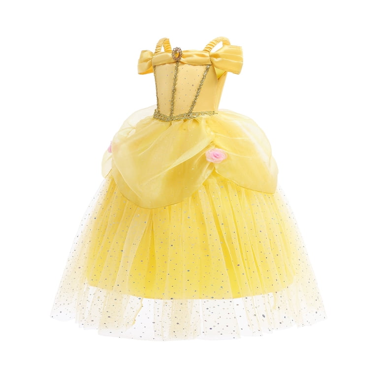 Belle Princess Costume Dress for Girls Halloween Fancy Cosplay Party Ball  Gown 3-9Y - Walmart.com