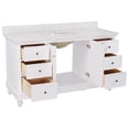 thumbnail image 2 of Bella 60" Single Bathroom Vanity with White Cabinet and Engineered Marble Top, 2 of 7