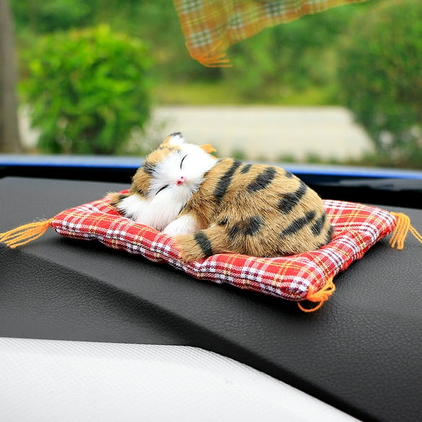Ornements de voiture mignon Simulation chats endormis décoration