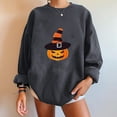 thumbnail image 2 of Sweat-shirts à Imprimé Citrouille Halloween pour Femmes Pull à Manches Longues Pull Col Rond, 2 of 6