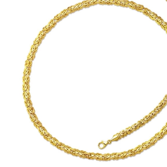 14K Gold 6mm Byzantine Necklace