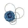 thumbnail image 3 of Milageto Flower Choker Necklace Big Floral Necklace for Prom Party Engagement Holiday Light Denim, 3 of 8