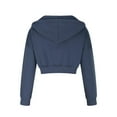 thumbnail image 6 of Diufon Women's Zip Up Cropped Hoodie Sweatshirts Fall Winter Trendy Long Sleeve Warm Jacket Casual Loose Coat, 6 of 7