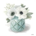thumbnail image 2 of House Fenway 20x20 White Modern Wood Framed Museum Art Print Titled - Winter Anemones - Blue, 2 of 4