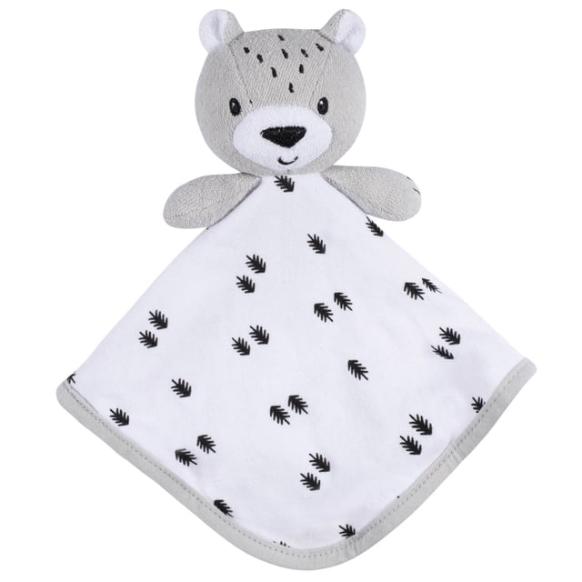 Gerber Set 2 Toalla con Capucha y Mitón 100% Algodón OEKO-TEX Gris Blanco