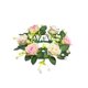 thumbnail image 1 of Rosas Blancas Flores Artificiales, Corona de Vela con Rosas Amarillas Y Blancas, 21cm Romántica Decoración de Mesa, Guirlanda de Rosa Blanca, 1 of 6