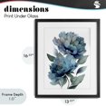 thumbnail image 4 of Stupell Industries Traditional Two Blue Flowers Serene Peonies Black Framed Print Under Glass, 13 x 16, by Franklyn Gregory, 4 of 8