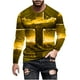 thumbnail image 2 of Blusas y camisas de manga larga con cuello redondo para hombre, blusa informal de manga larga con cuello redondo y estampado de rayas, blusa de poliéster para hombre, 2 of 5
