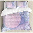 thumbnail image 3 of Psychedelic Duvet Cover Set Twin Size, Abstract Style Fractal Enigmatic Hole with Bizarre Ornamental Eternity Theme, Decorative 2 Piece Bedding Set with 1 Pillow Sham, Purple Pink, by Ambesonne, 3 of 3
