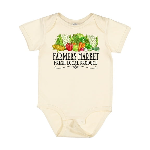 Inktastic Farmers Market Fresh Local Produce Boys or Girls Baby Bodysuit