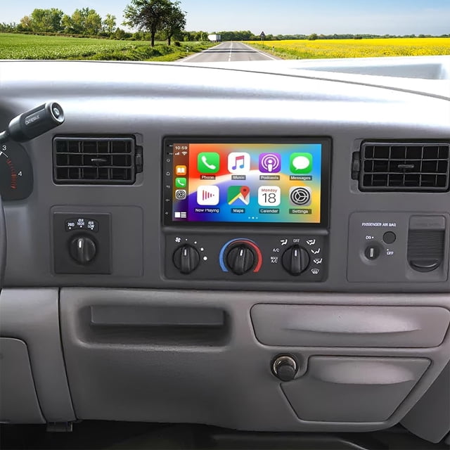 Android 13 Double Din Car Stereo Radio for 1999-2004 Ford F250 F350 Super Duty 7" Touch Screen Head Unit Car Stereo with Wireless Carplay Android Auto GPS Bluetooth WiFi FM RDS SWC Backup Camera,2+32G