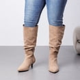 thumbnail image 6 of LOVE STEETLY Women's Extra Wide Calf Knee‑High Slouchy Boots, True Wide Width Kitten Heel Plus Size Comfort Boot., 6 of 7